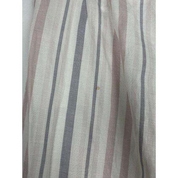 Express Pants Womens 16S/16C White Pink Gray Striped Ankle High RiseNWT - Picture 10 of 13